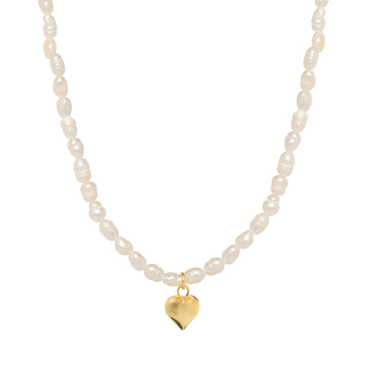 JULIA PEARL HEART NECKLACE