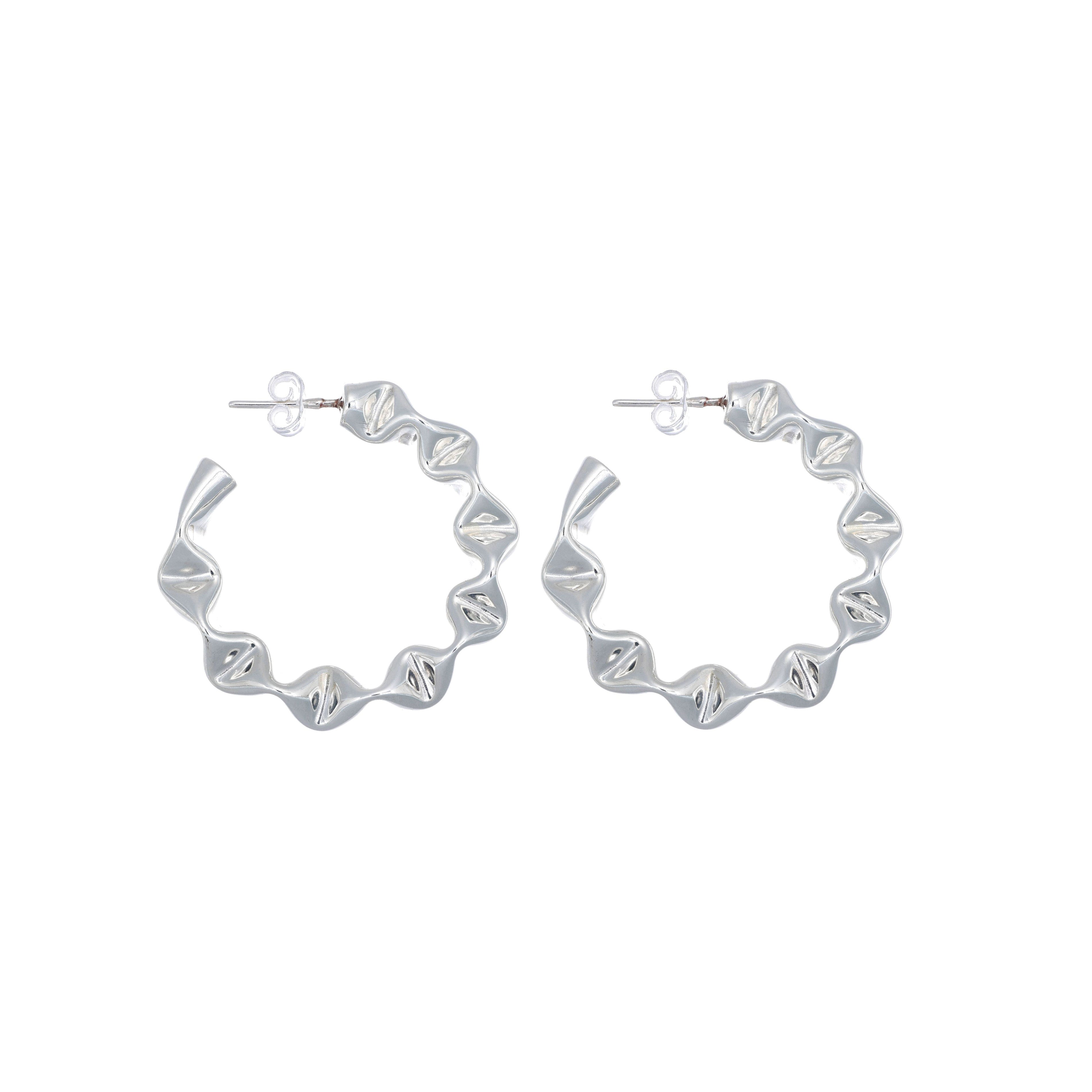 SUMAYA HOOPS - joya de plata sterling .925 con baño de oro 14K, AMANZA Jewelry