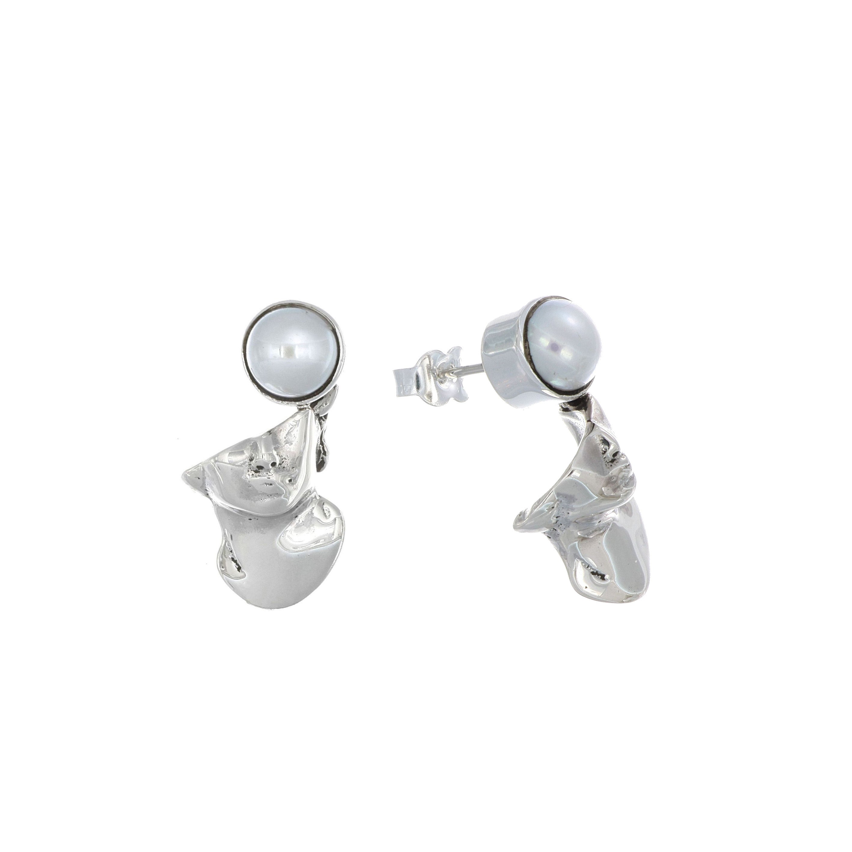 SEAZ ARETE DE PLATA .925 - arete de plata .925 con baño de oro 14K artesanal