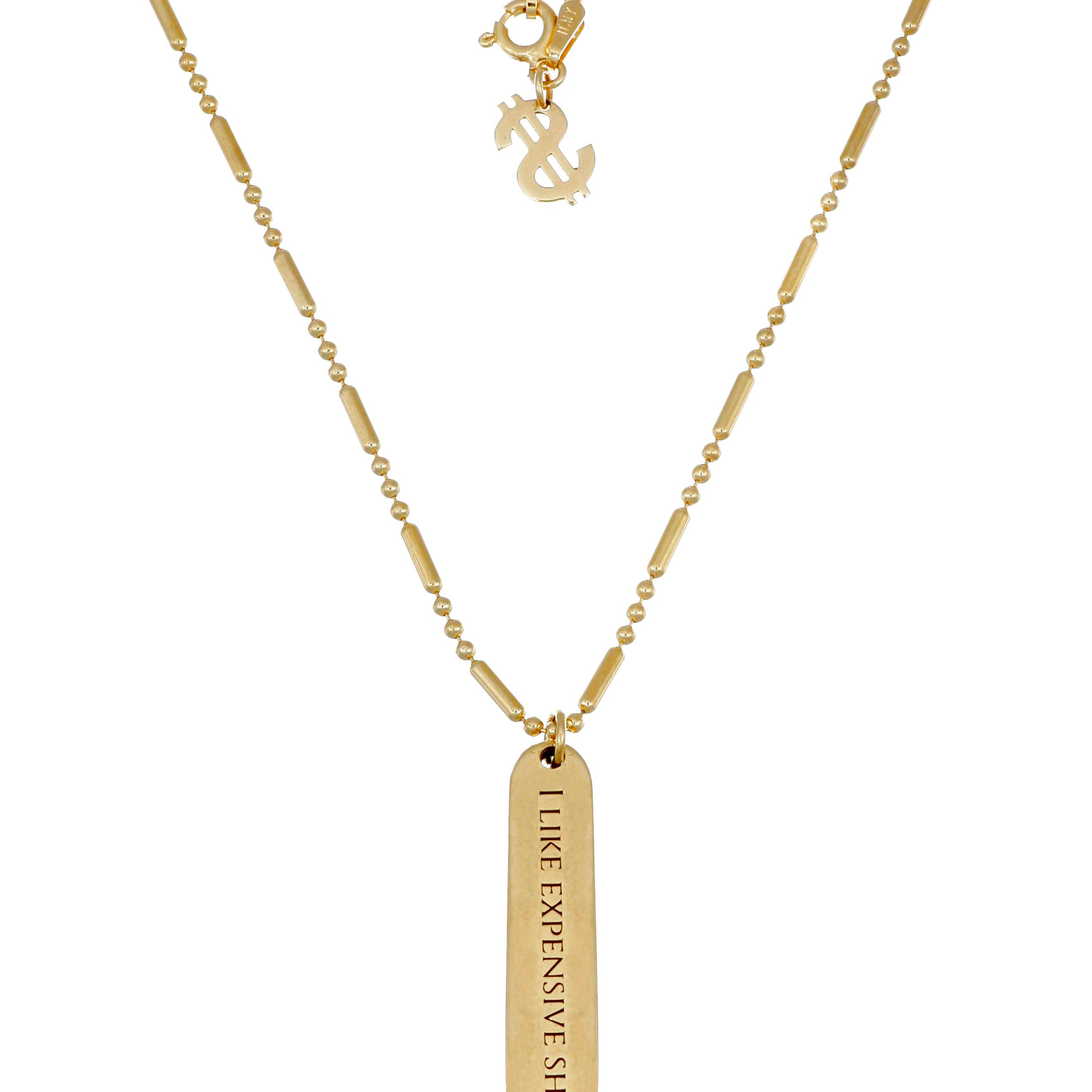 EXPENSIVE SHIT NECKLACE - collar artesanal en plata .925, hecho en Taxco México
