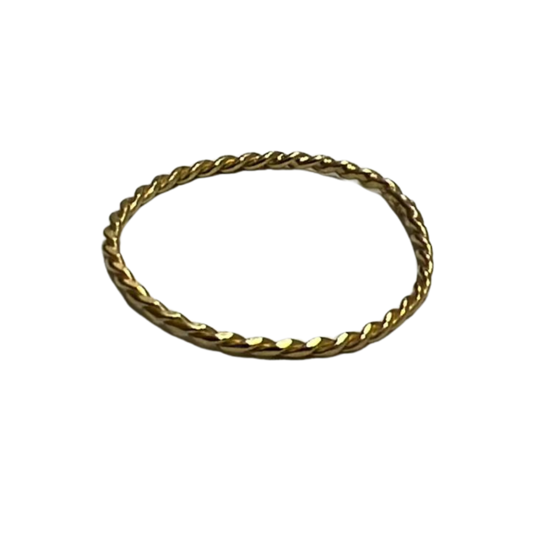 SOGA LIGHT RING - anillo de plata .925 con baño de oro 14K artesanal