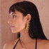STRIGOSA EARRINGS - anillo de plata sterling .925 con baño de oro 14K, AMANZA Jewelry