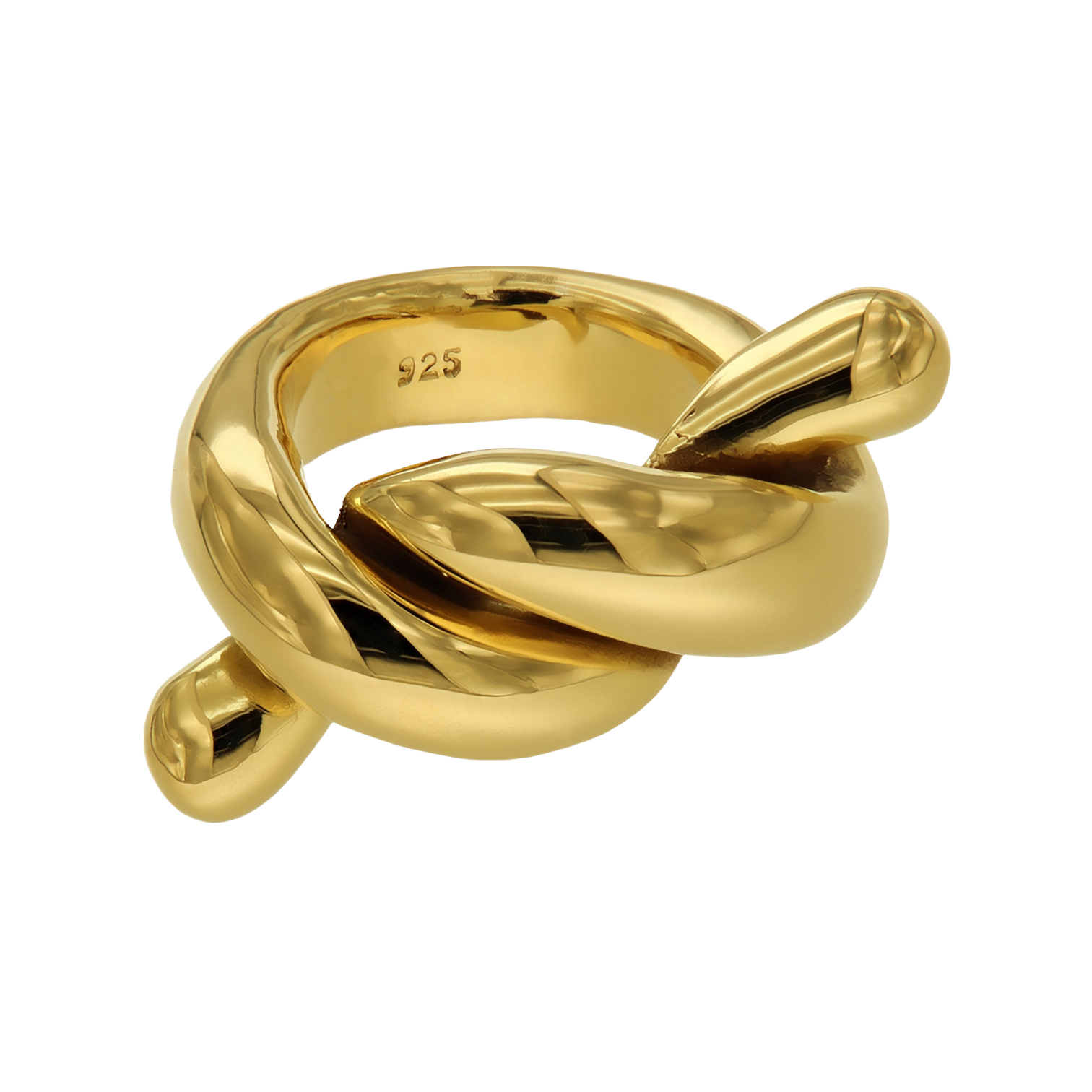 SPRIL RING - anillo de plata .925 con baño de oro 14K artesanal