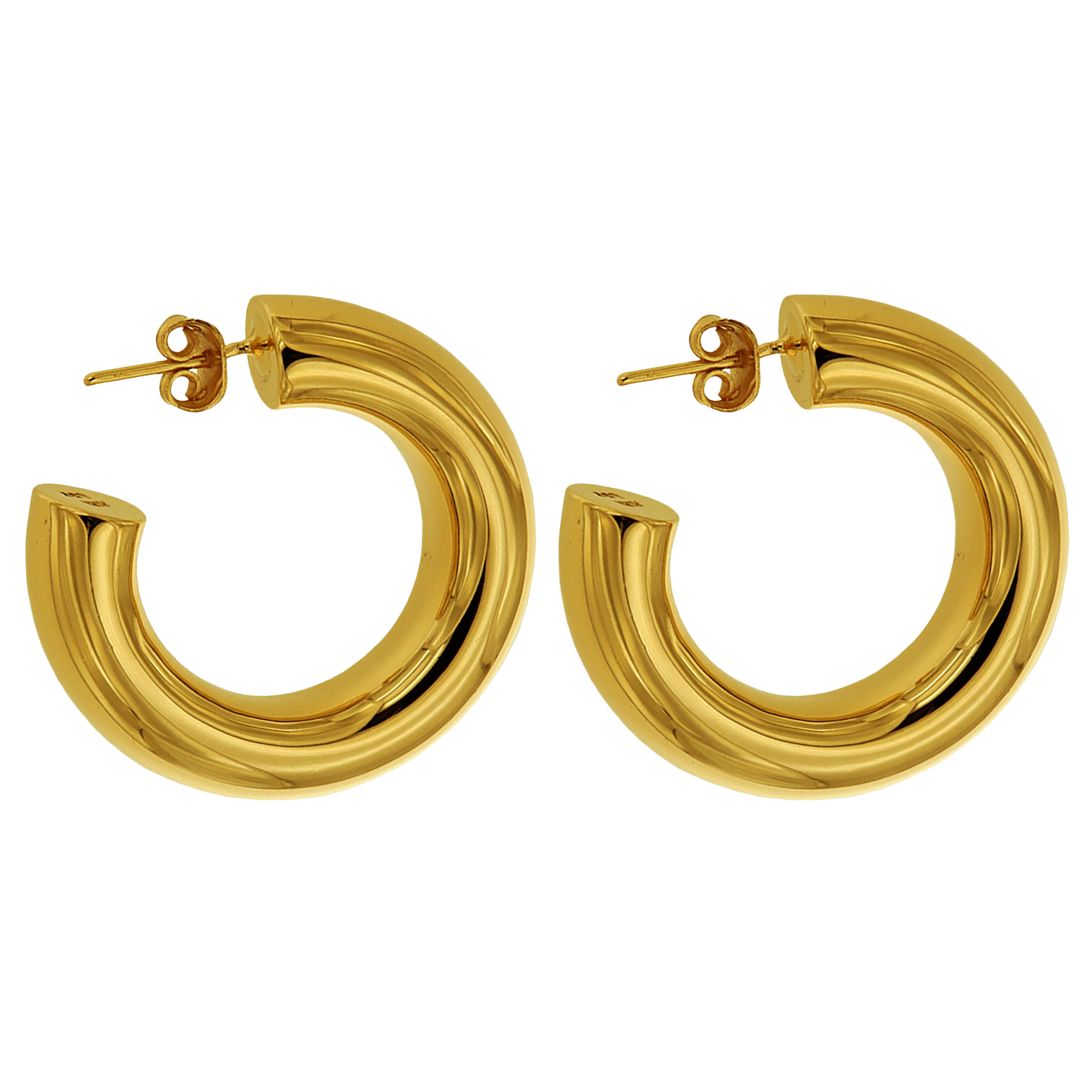 AZZO HOOPS - joya de plata .925 con baño de oro 14K artesanal