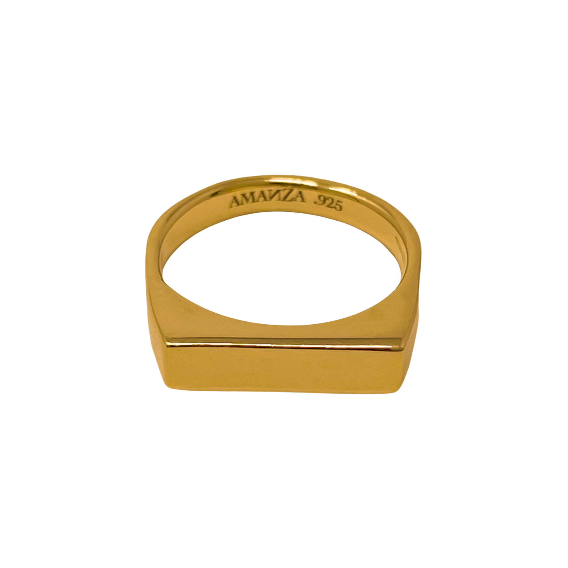 ALMA LIGHT RING - anillo de plata .925 con baño de oro 14K artesanal