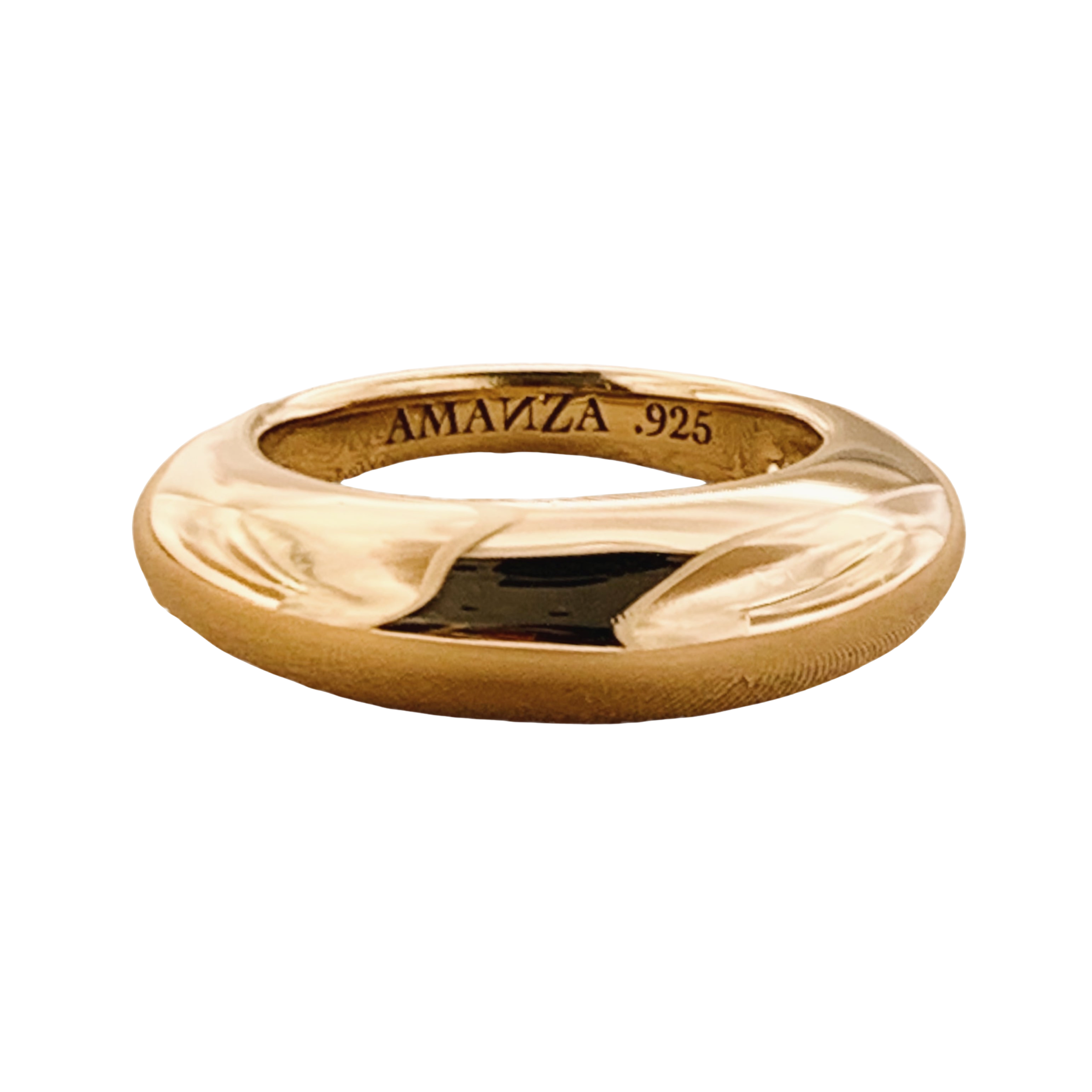 AMMI RING - anillo de plata .925 con baño de oro 14K artesanal