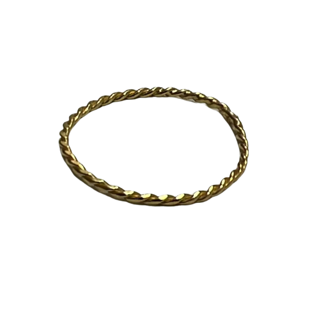 SOGA BOLD RING - anillo de plata .925 con baño de oro 14K artesanal