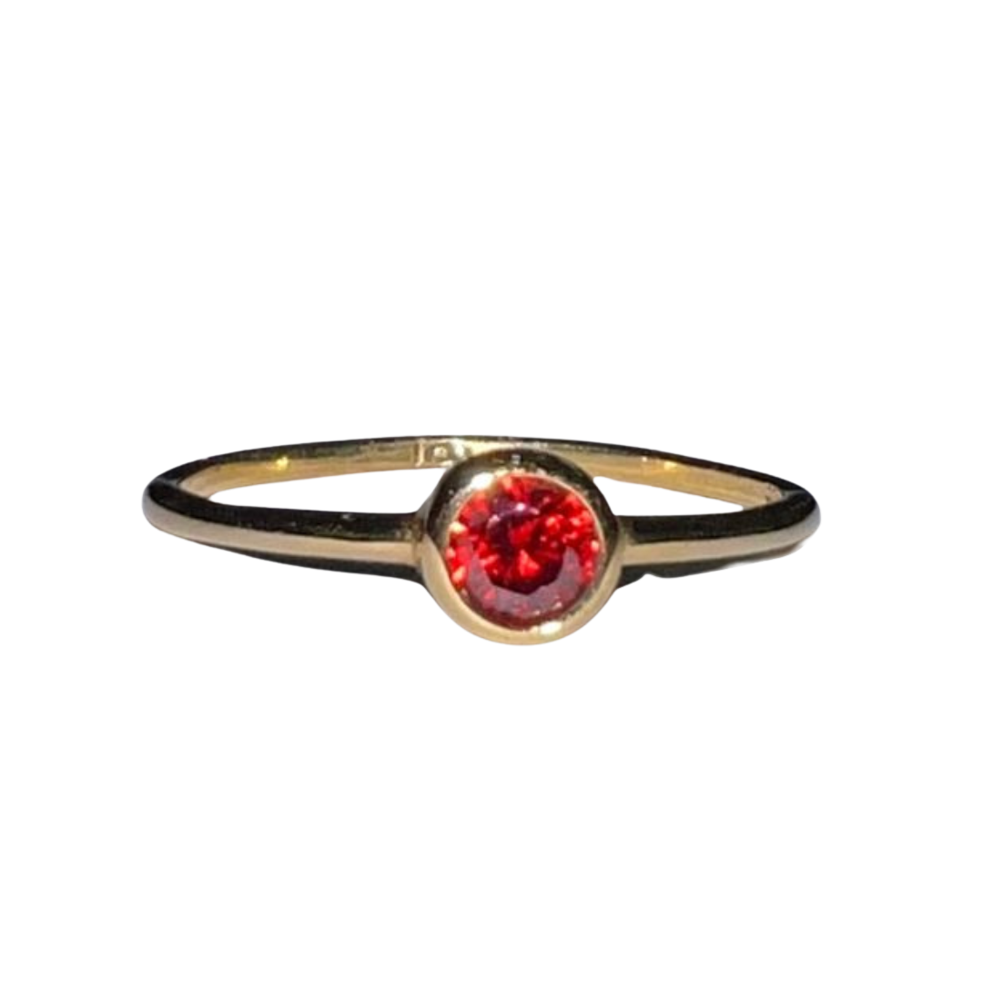 GRANADA RING - anillo de plata .925 con baño de oro 14K artesanal