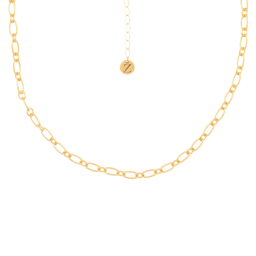 AMAPOLA CHAIN - collar de plata .925 con baño de oro 14K artesanal
