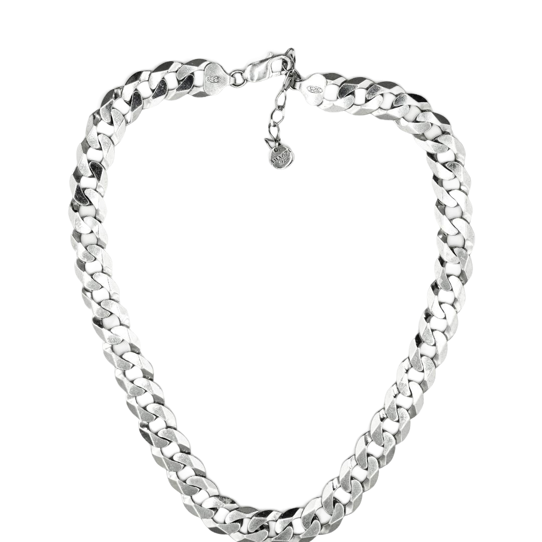 ALONZA BOLD CHAIN - collar de plata .925 con baño de oro 14K artesanal