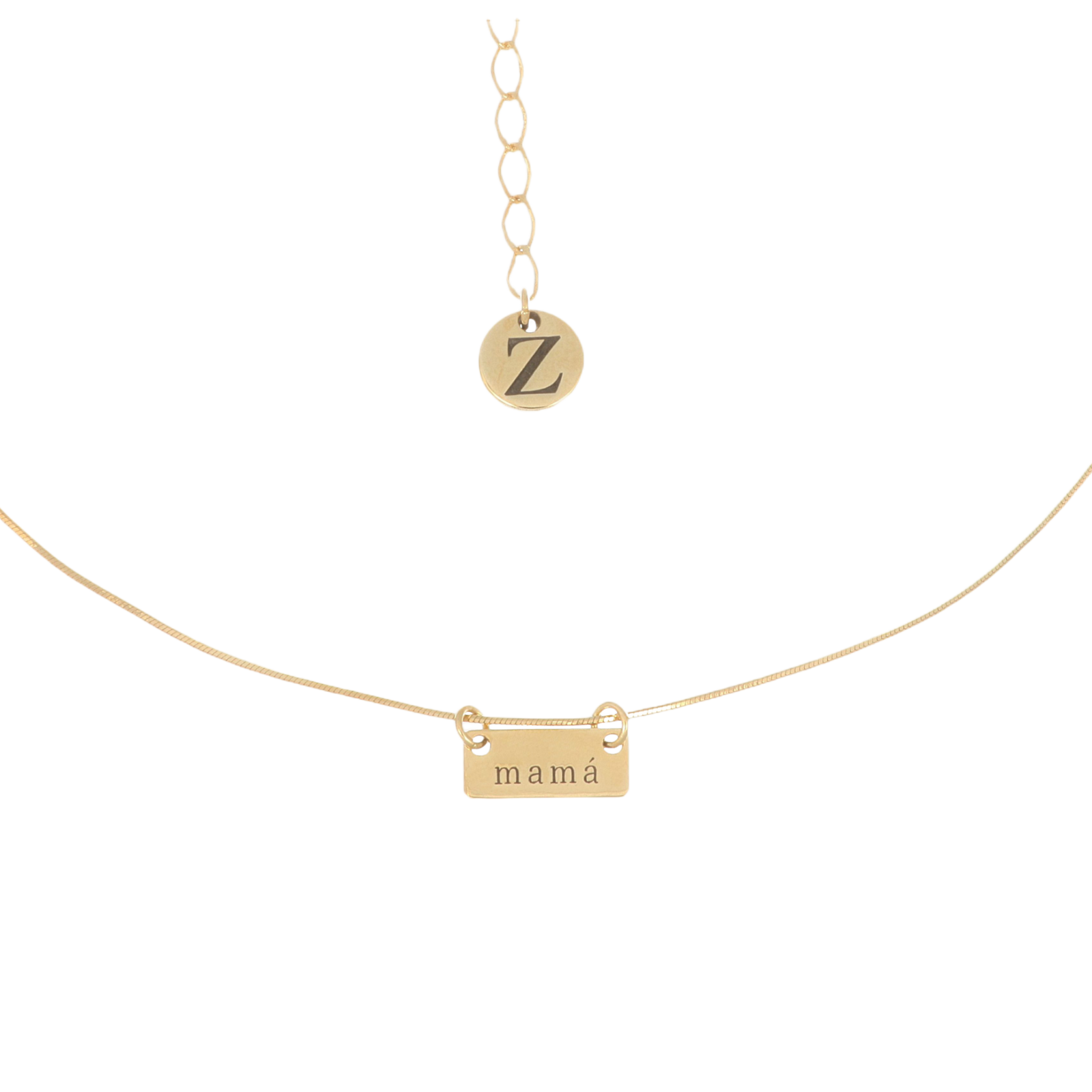 MAMA NECKLACE - collar de plata .925 con baño de oro 14K artesanal