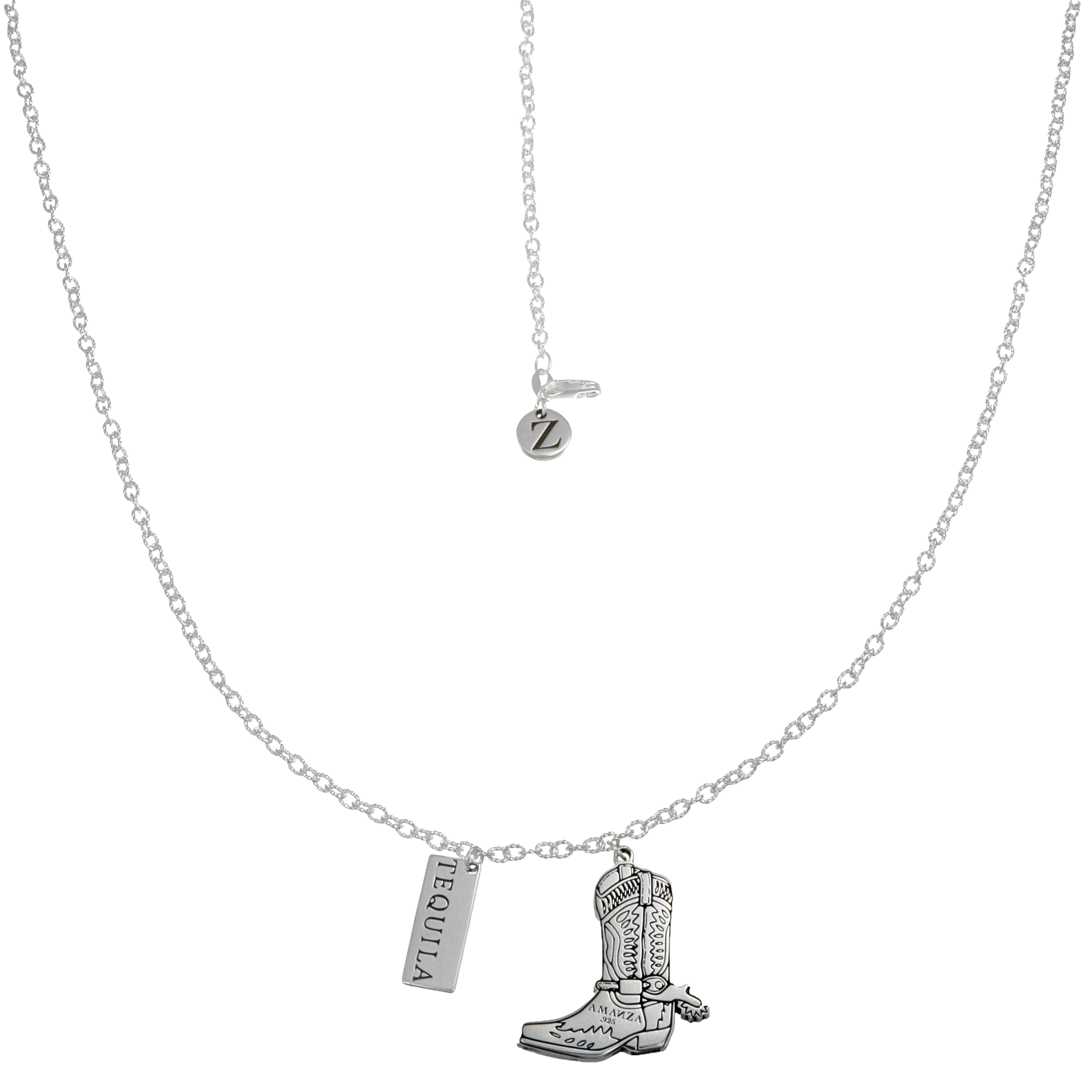 TEQUILA NECKLACE - collar de plata .925 con baño de oro 14K artesanal