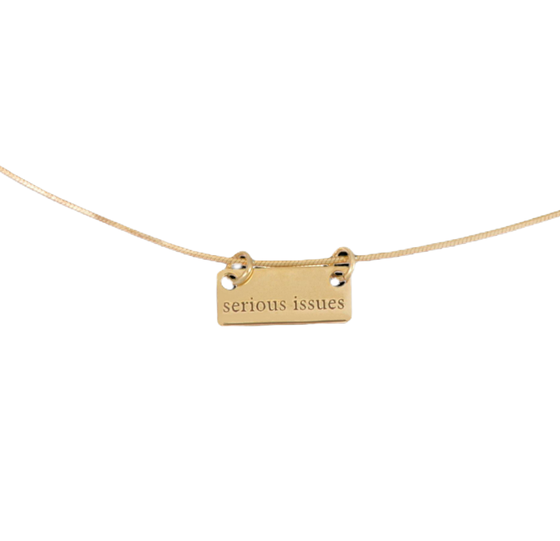 SERIOUS ISSUES NECKLACE - collar de plata .925 con baño de oro 14K artesanal