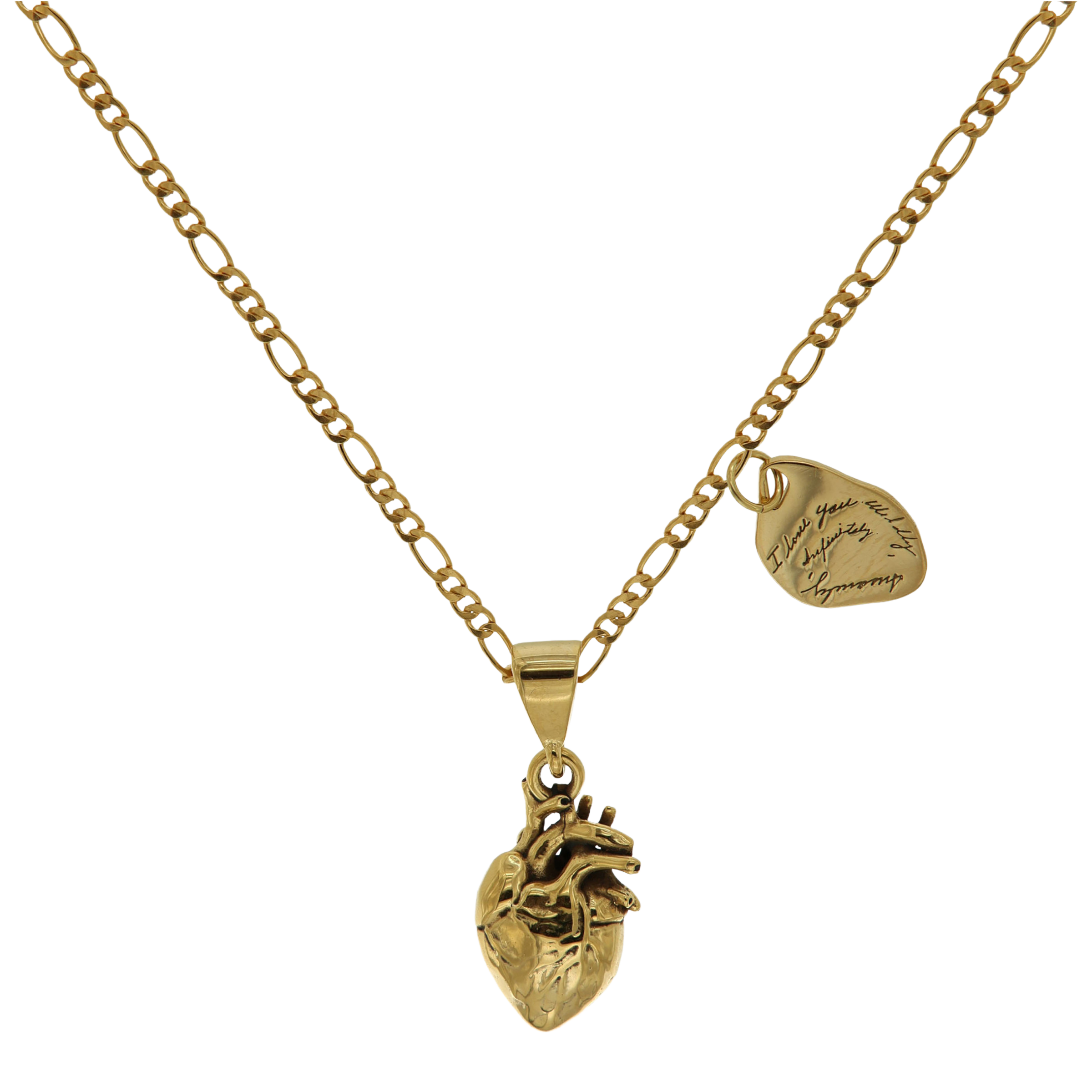 LONA HEART NECKLACE - collar de plata .925 con baño de oro 14K artesanal