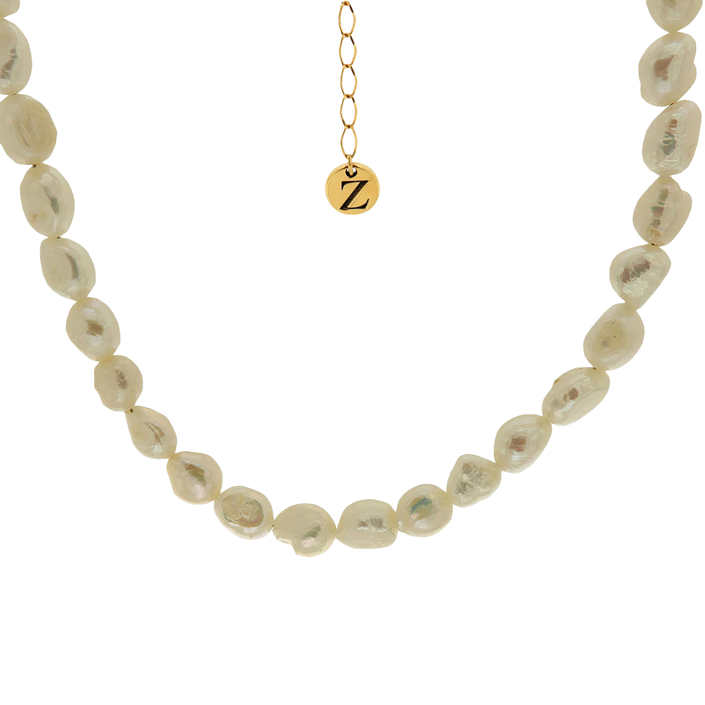 HARPER PEARL NECKLACE - collar de plata .925 con baño de oro 14K artesanal