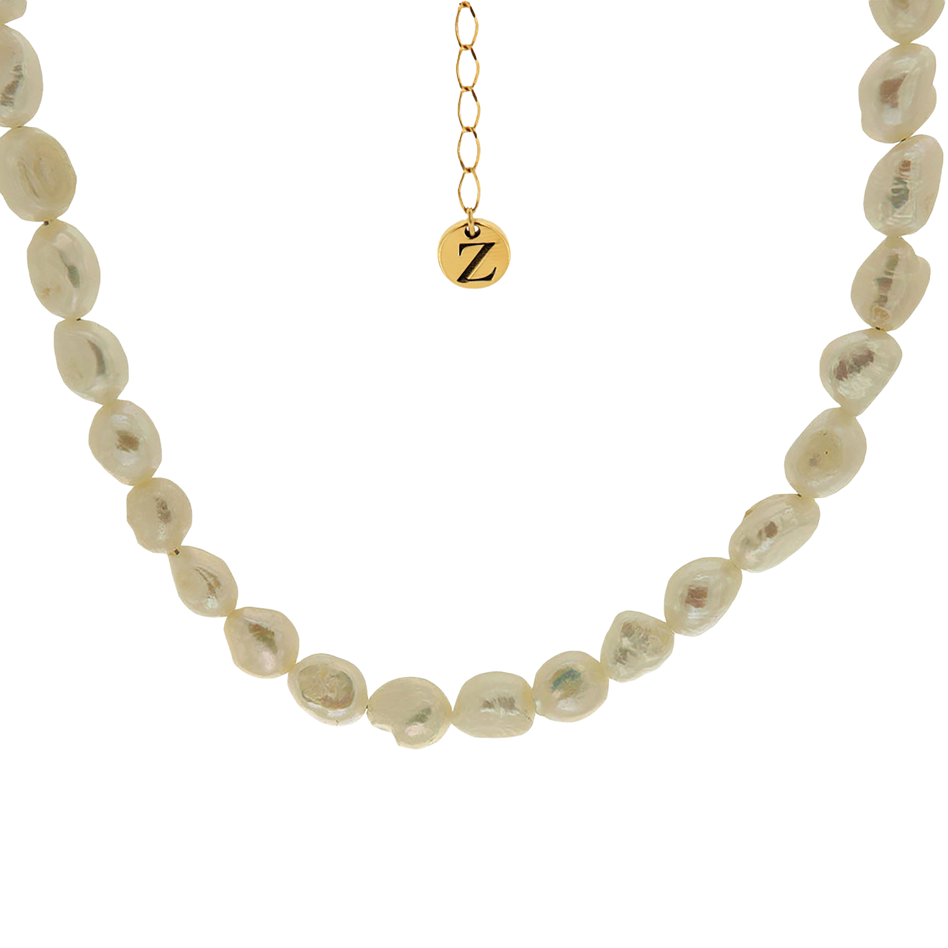 HARPER PEARL NECKLACE - collar de plata .925 con baño de oro 14K artesanal