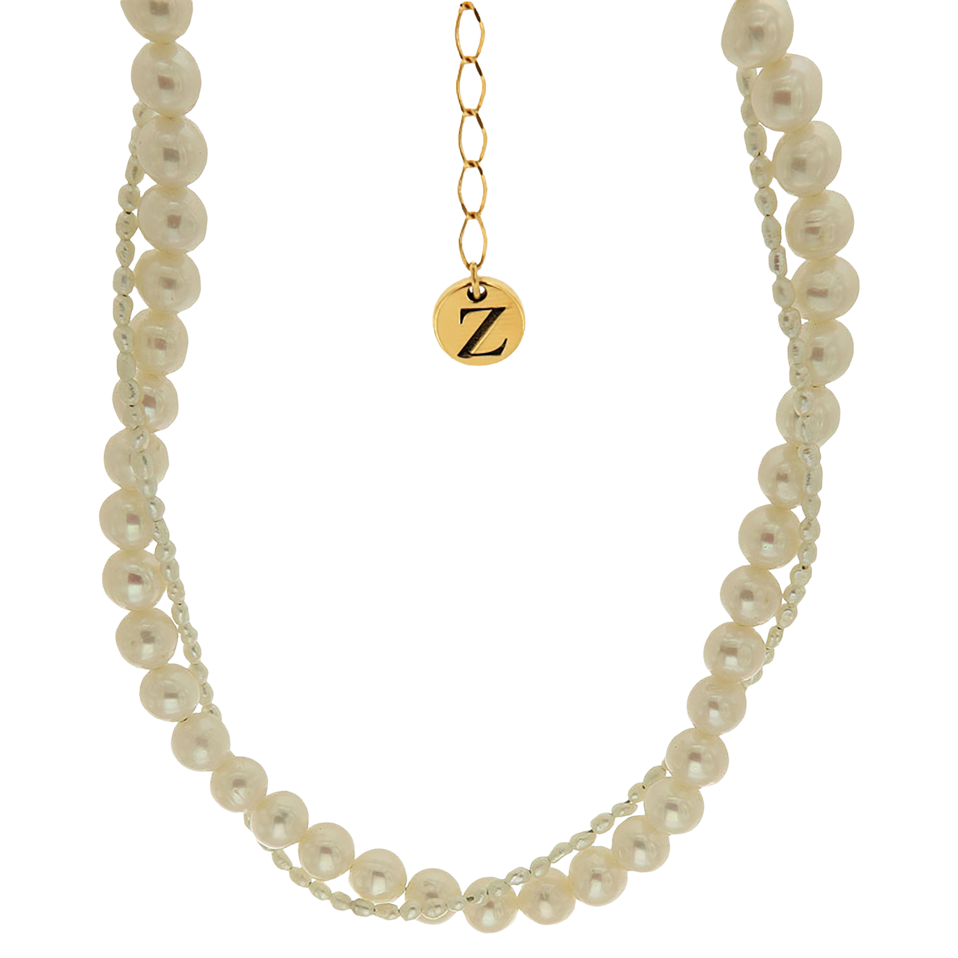 HONEY PEARL NECKLACE - collar de plata .925 con baño de oro 14K artesanal