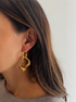 HARLEM HOOPS - joya de plata sterling .925 con baño de oro 14K, AMANZA Jewelry