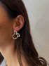 HANAH HOOPS - joya de plata sterling .925 con baño de oro 14K, AMANZA Jewelry