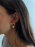 HAILEY HOOPS - joya de plata sterling .925 con baño de oro 14K, AMANZA Jewelry