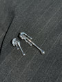 IGNIS EARRINGS - anillo de plata sterling .925 con baño de oro 14K, AMANZA Jewelry