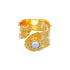 HELIOPORA RING - anillo de plata .925 con baño de oro 14K artesanal