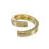 LOOP RING - X FRAN - anillo de plata sterling .925 con baño de oro 14K, AMANZA Jewelry