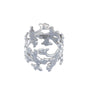 CLIVOSA RING - anillo de plata .925 con baño de oro 14K artesanal