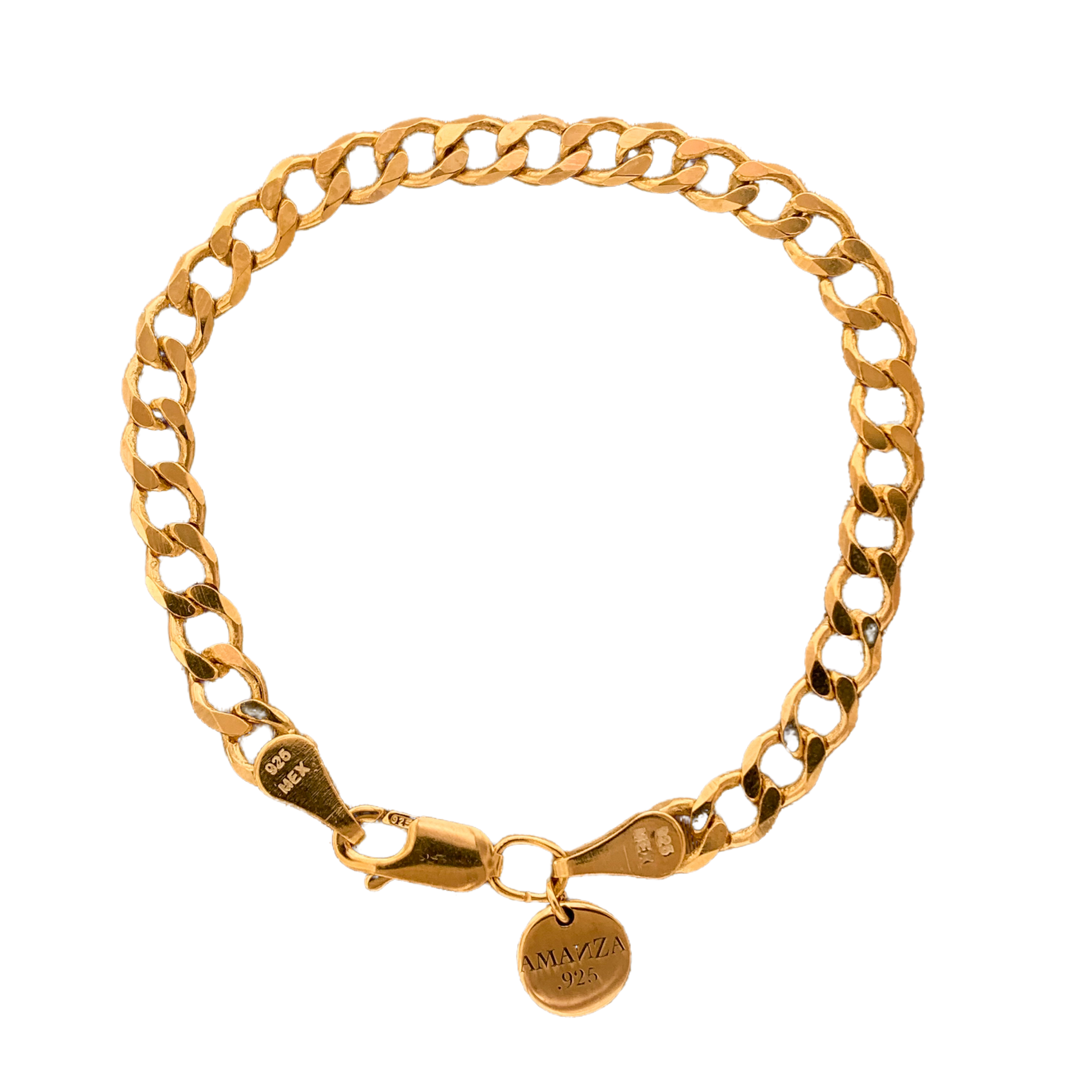 ALONZA MEDIUM BRACELET - pulsera de plata .925 con baño de oro 14K artesanal