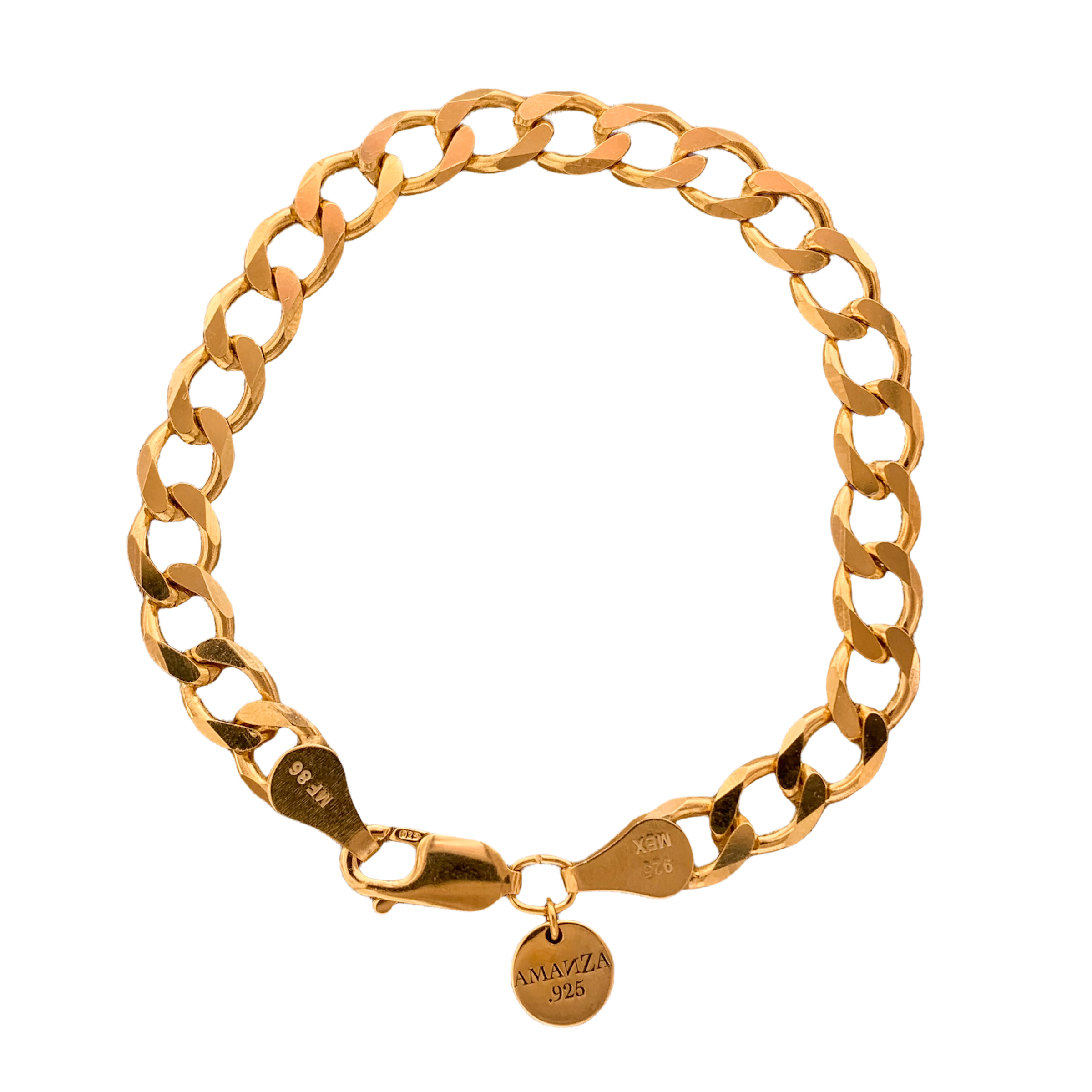 ALONZA BOLD BRACELET - pulsera de plata .925 con baño de oro 14K artesanal