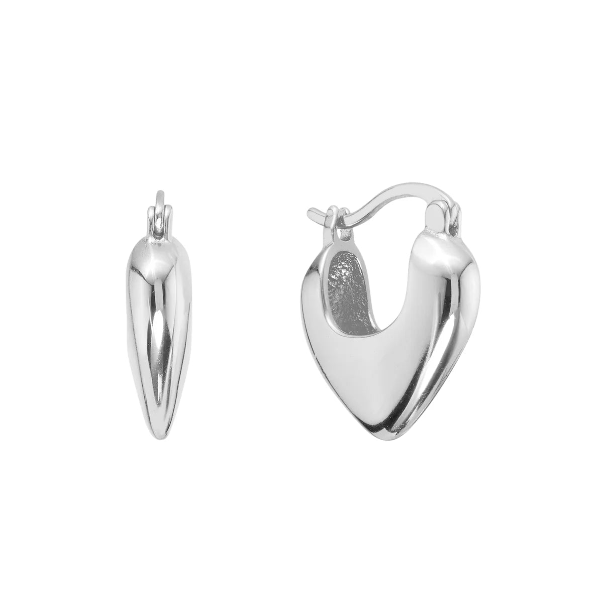JULIA HEART EARRINGS - anillo artesanal en plata .925, hecho en Taxco México