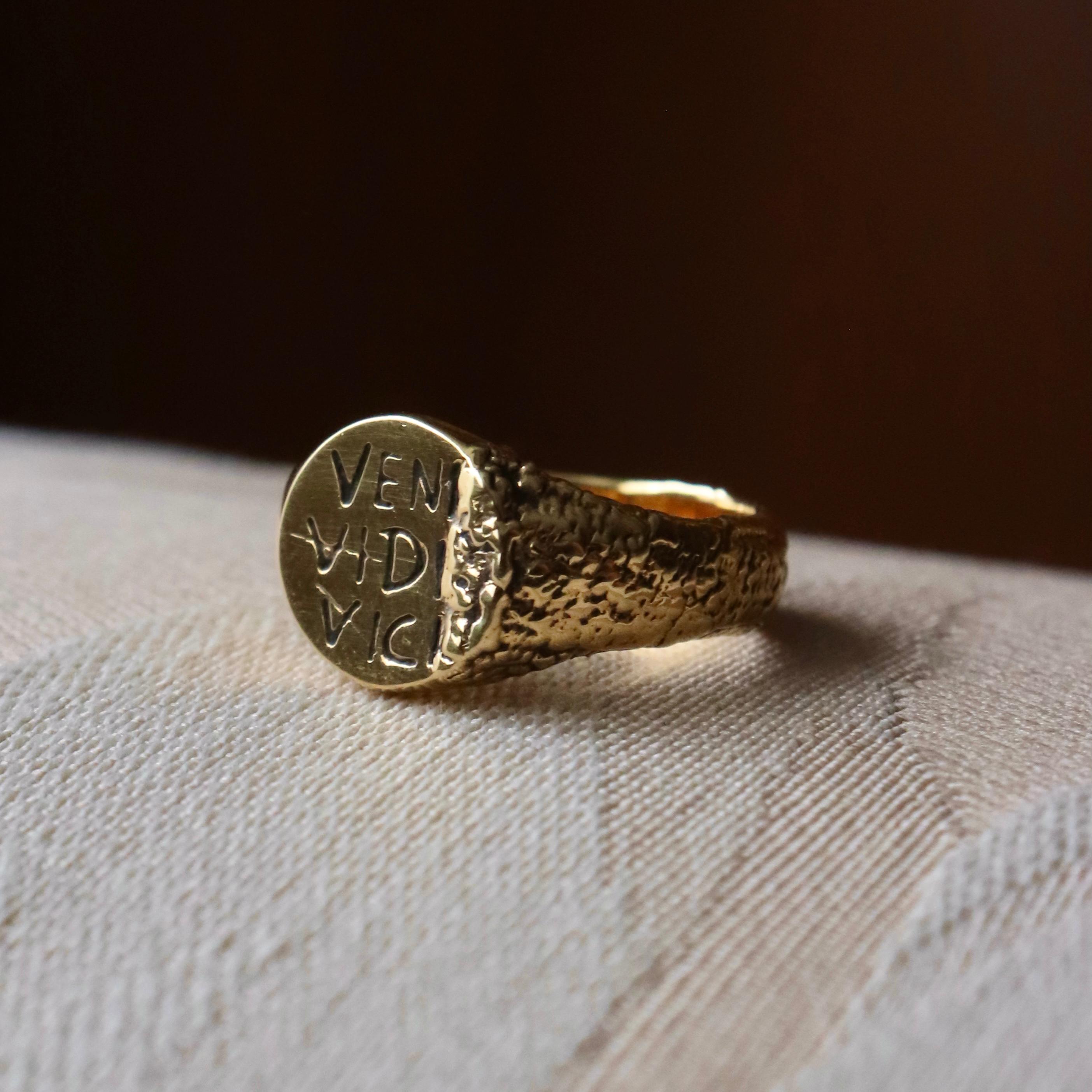 VENI VIDI VICI RING - anillo artesanal en plata .925, hecho en Taxco México