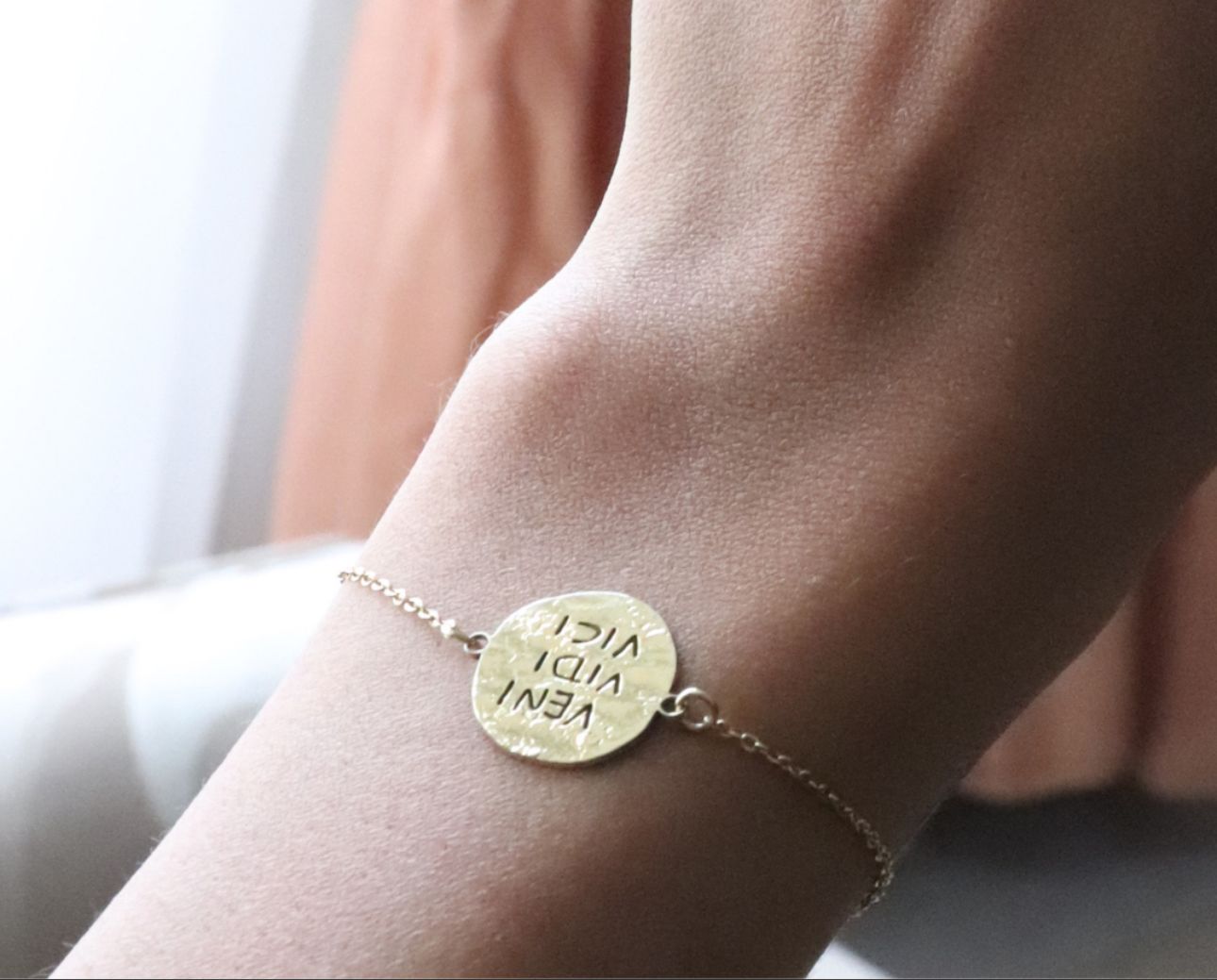 VENI VIDI VICI BRACELET - pulsera artesanal en plata .925, hecho en Taxco México
