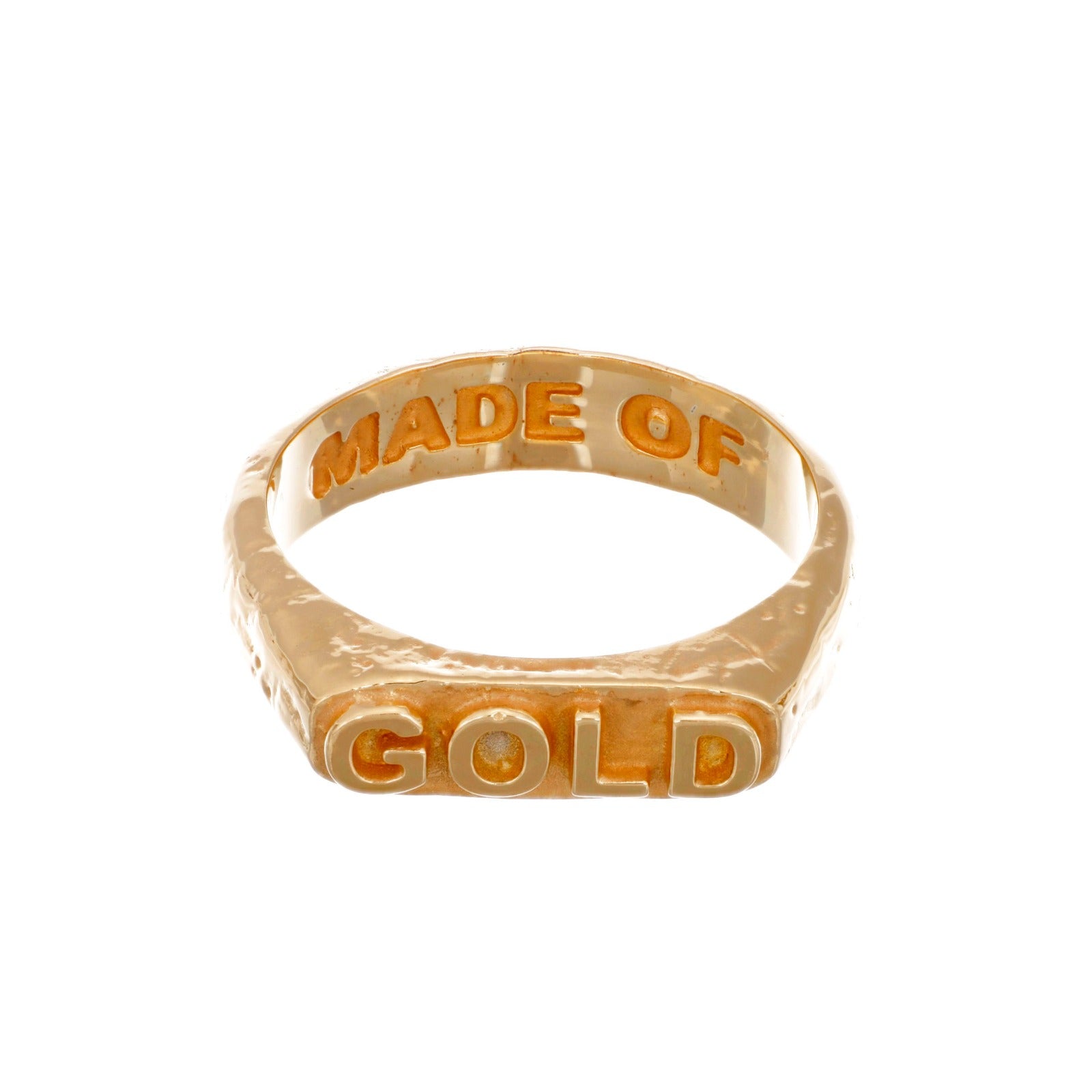 GOLD RING - anillo de plata .925 con baño de oro 14K artesanal
