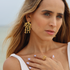 CUBENSIS EARRINGS - anillo de plata sterling .925 con baño de oro 14K, AMANZA Jewelry
