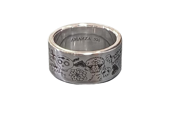 CATRINA RING - anillo de plata .925 con baño de oro 14K artesanal