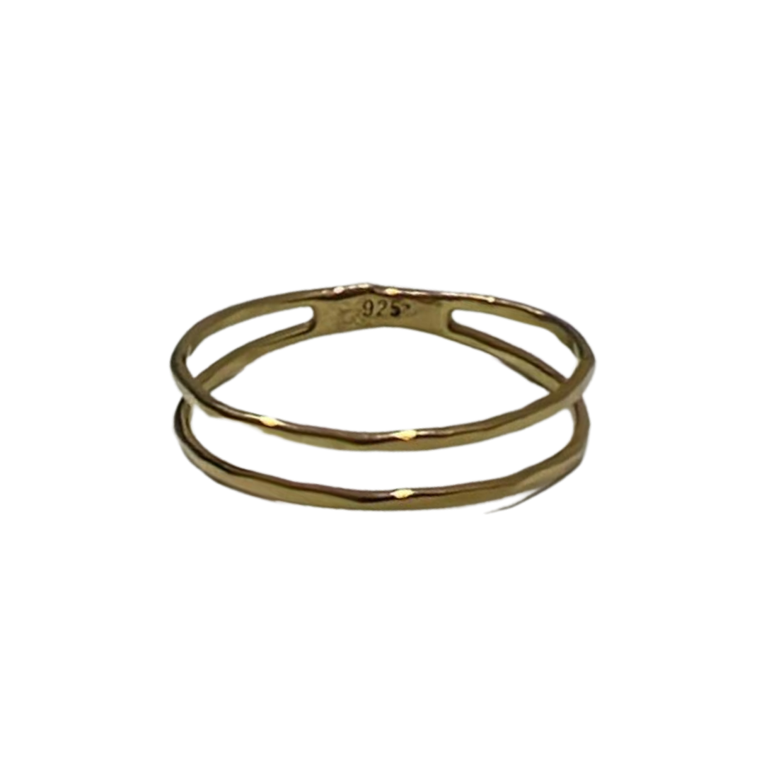 DANIELLE RING - anillo de plata .925 con baño de oro 14K artesanal