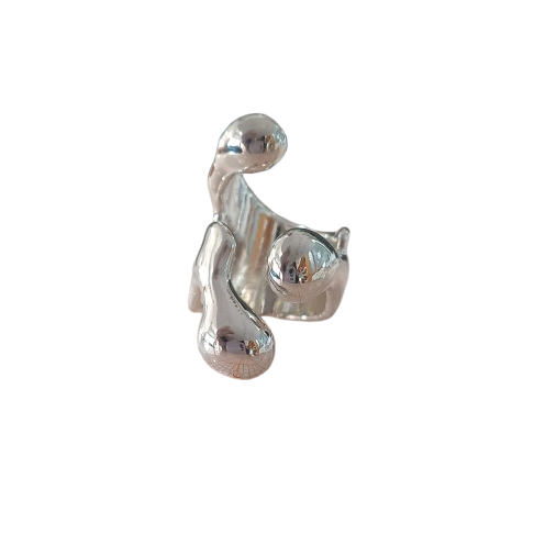 ELAN RING - anillo de plata .925 con baño de oro 14K artesanal