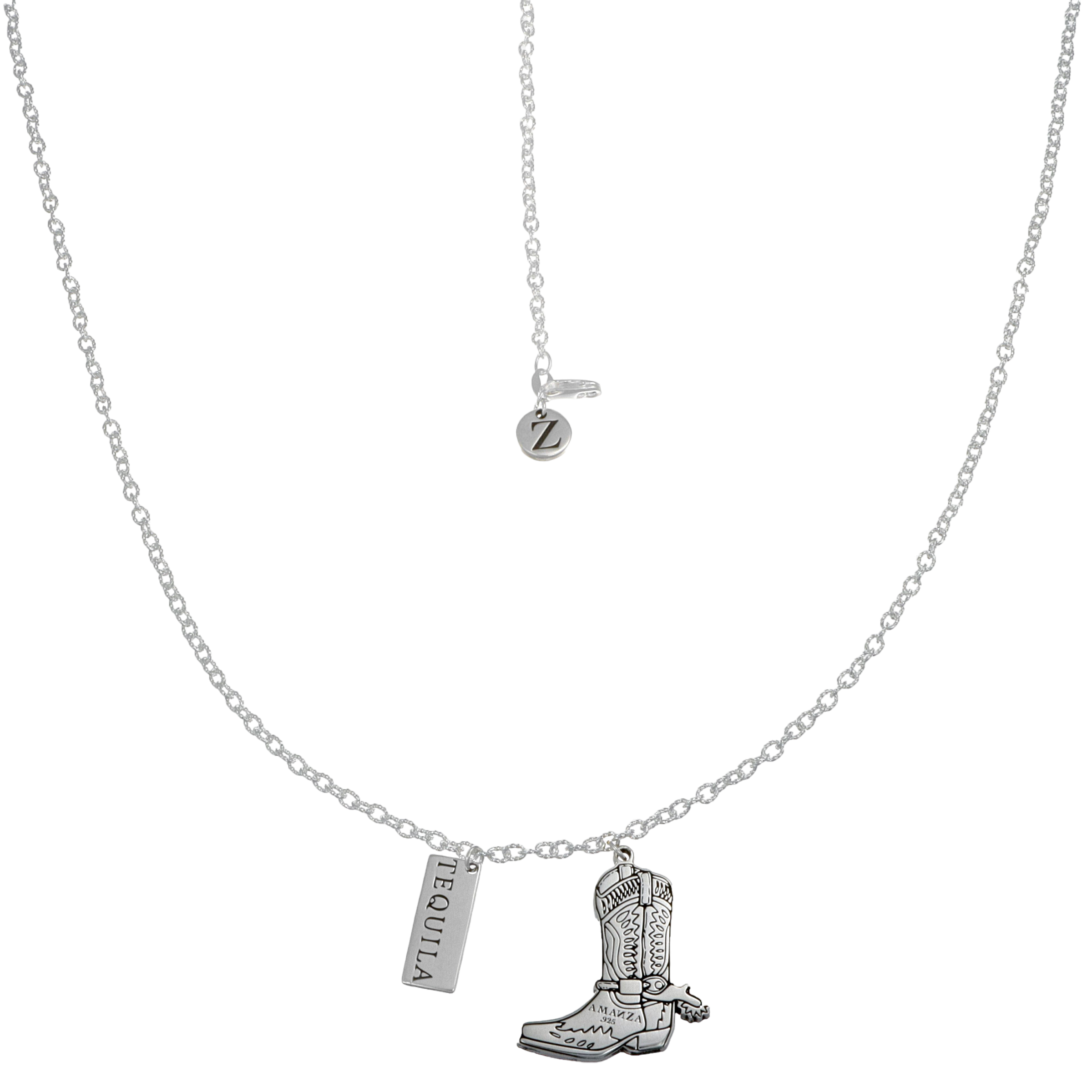 TEQUILA NECKLACE - collar artesanal en plata .925, hecho en Taxco México