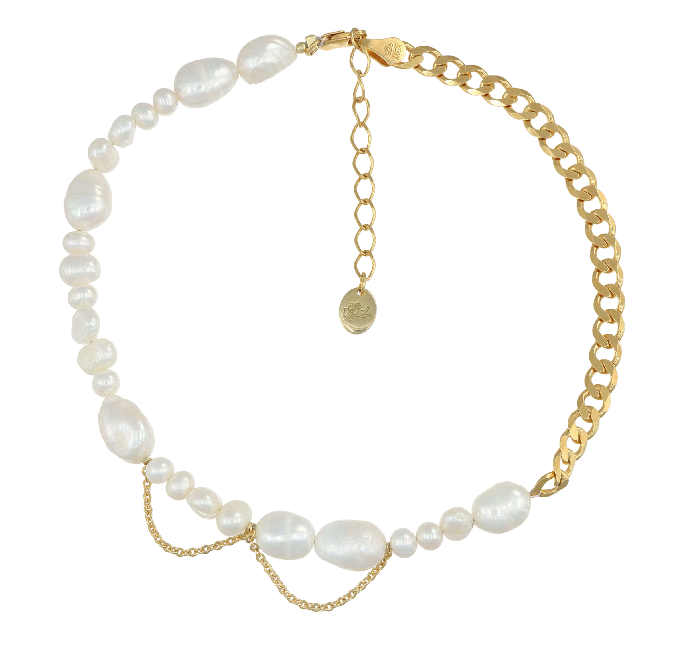 LULA PEARL NECKLACE - collar artesanal en plata .925, hecho en Taxco México