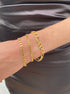 ALONZA MEDIUM BRACELET - pulsera de plata sterling .925 con baño de oro 14K, AMANZA Jewelry
