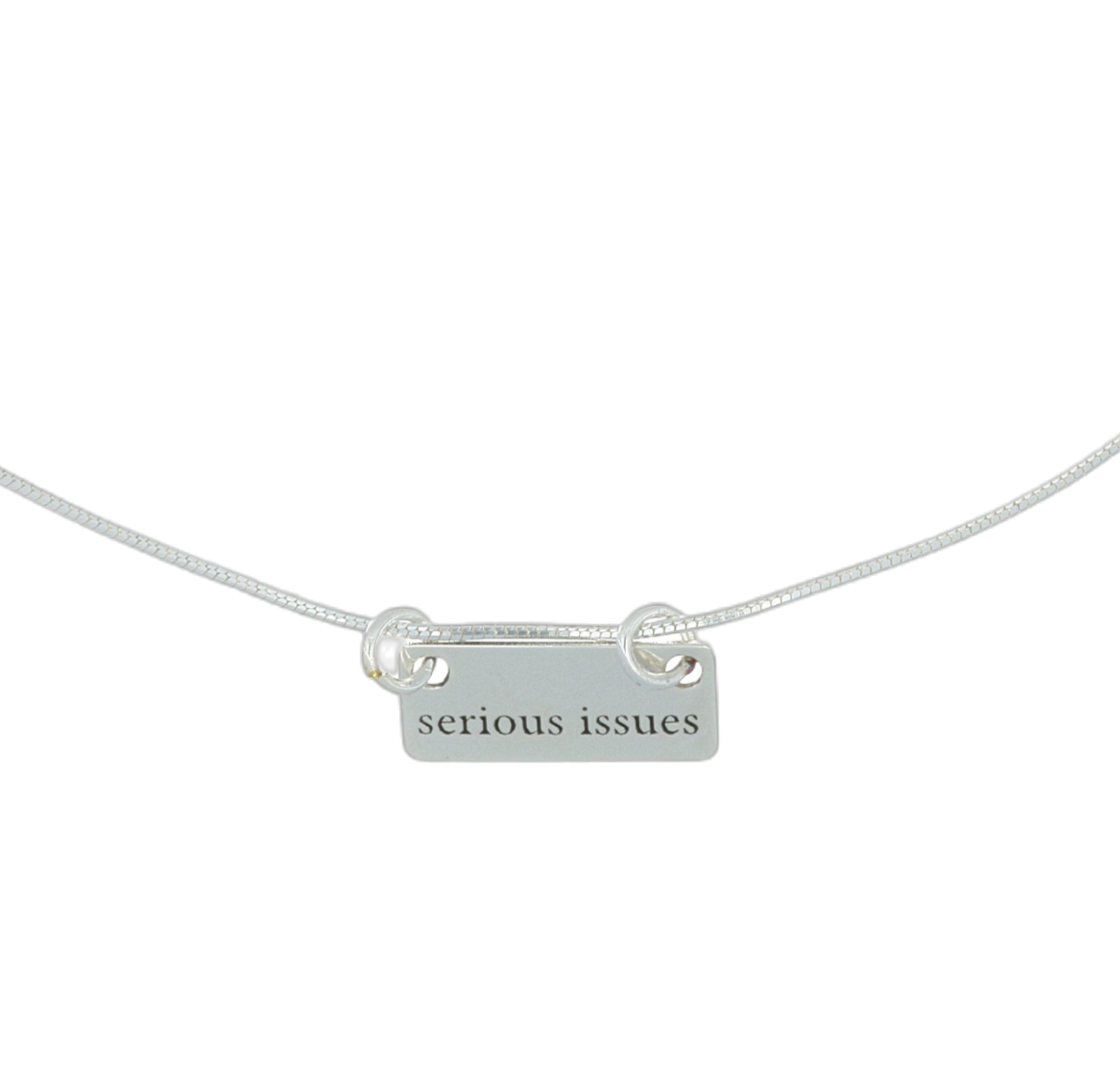 SERIOUS ISSUES NECKLACE - collar de plata sterling .925 con baño de oro 14K, AMANZA Jewelry