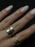 DEPENDENCIA RING - anillo de plata sterling .925 con baño de oro 14K, AMANZA Jewelry