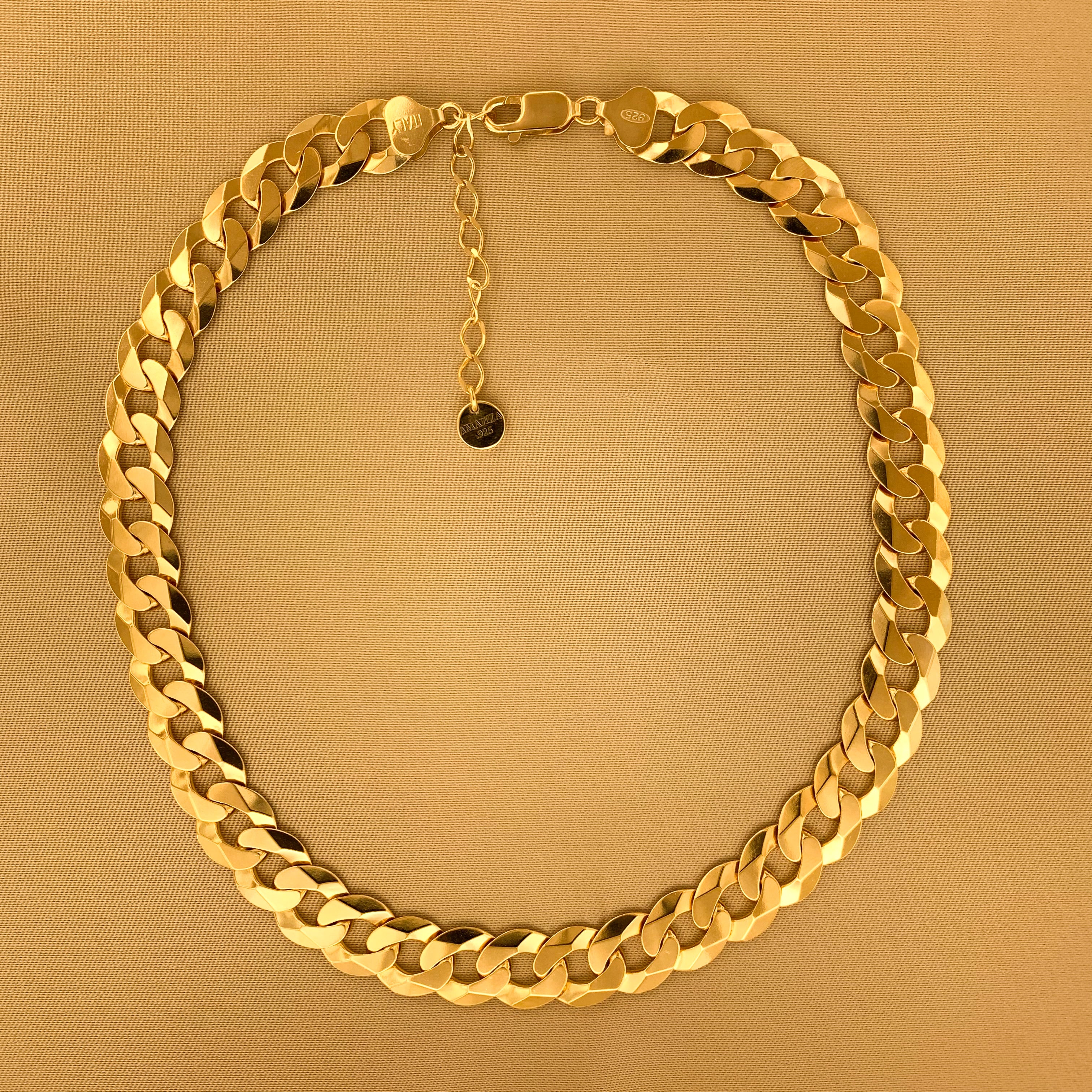 ALONZA BOLD CHAIN - collar minimalista de plata .925 y baño de oro, Taxco Guerrero