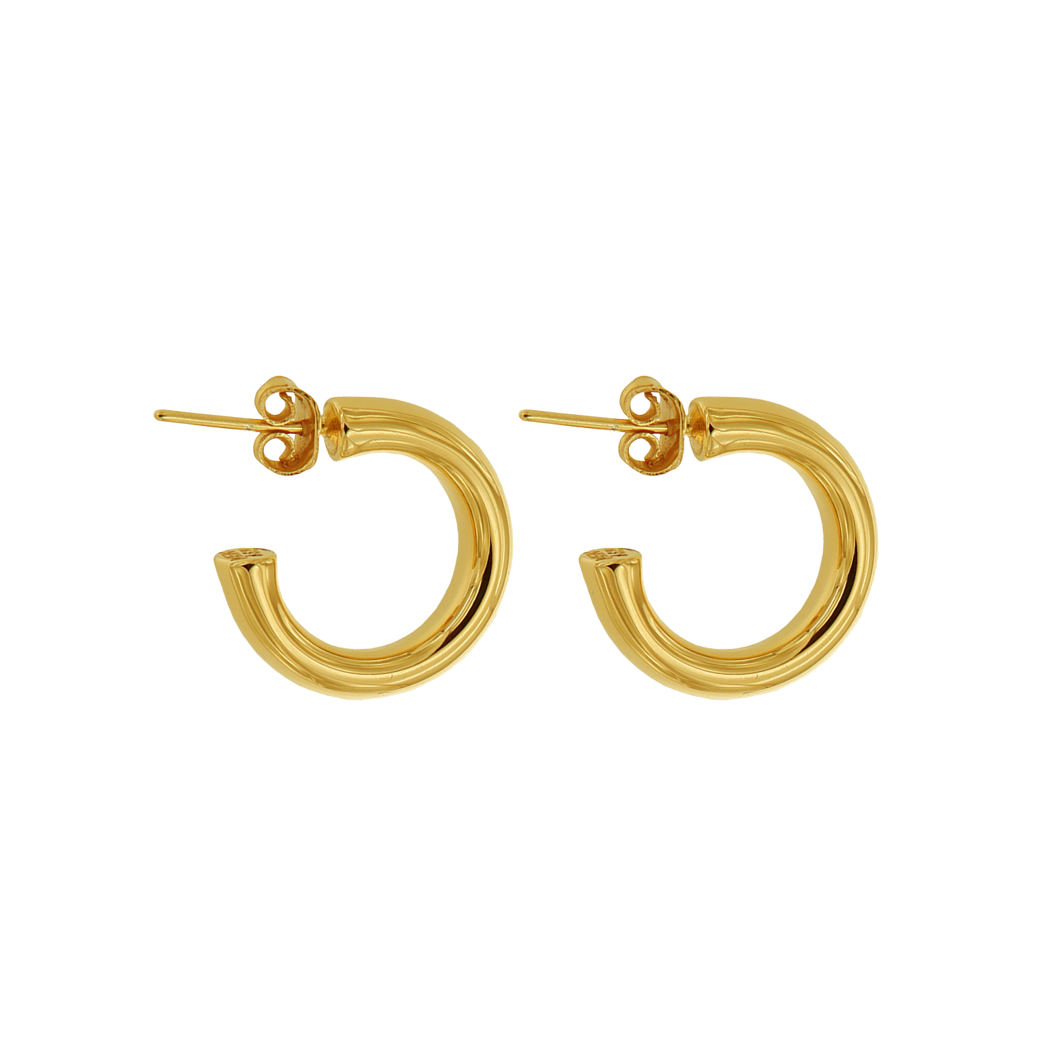 ANNE LIGHT HOOPS - joya de plata .925 con baño de oro 14K artesanal