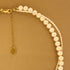 HONEY PEARL NECKLACE - collar minimalista de plata .925 y baño de oro, Taxco Guerrero