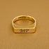 ALMA LIGHT RING - anillo minimalista de plata .925 y baño de oro, Taxco Guerrero