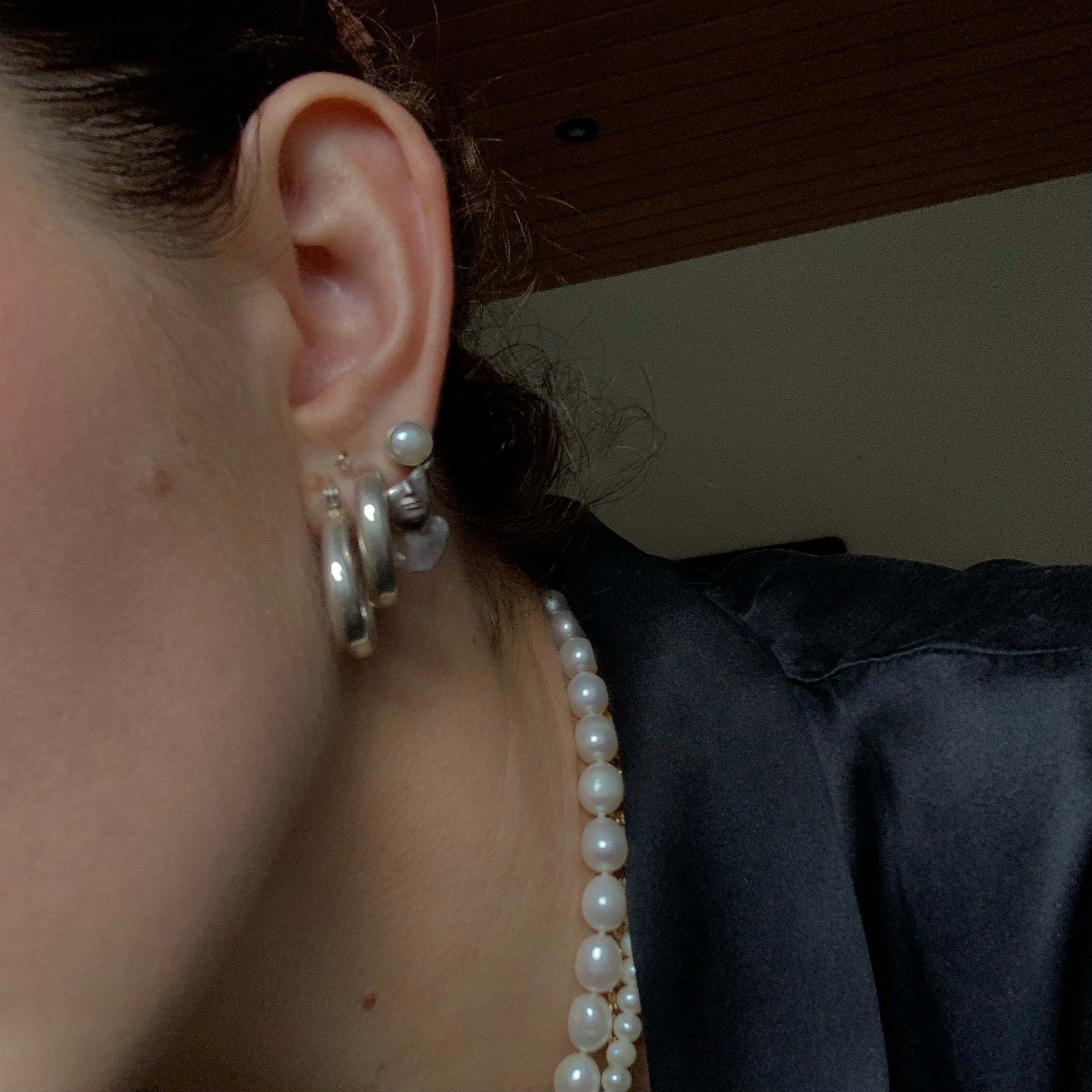ANNE LIGHT HOOPS - joya artesanal en plata .925, hecho en Taxco México
