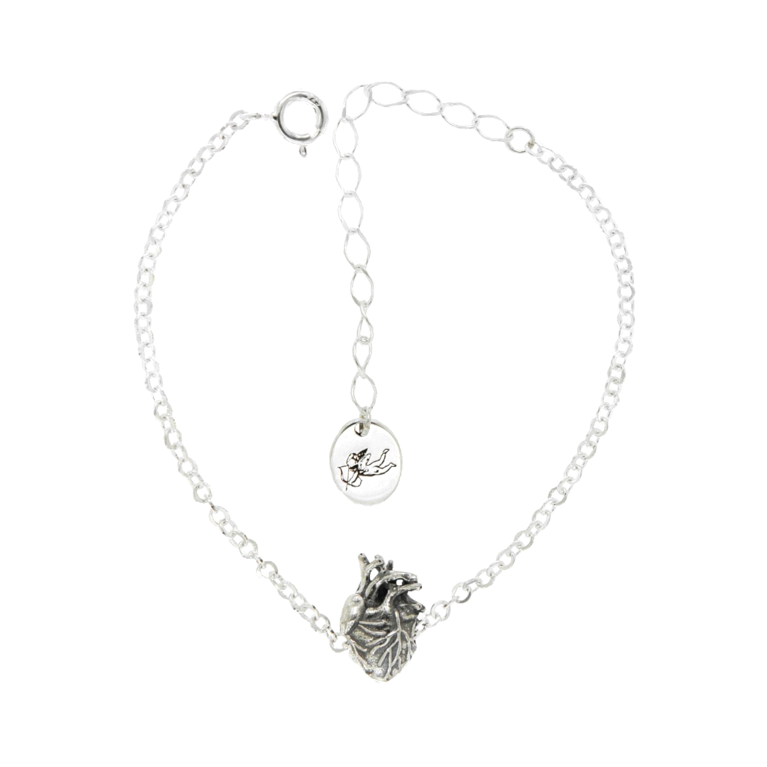 LOLA HEART BRACELET - pulsera personalizable en plata .925, joyería artesanal mexicana