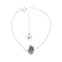 LOLA HEART BRACELET - pulsera personalizable en plata .925, joyería artesanal mexicana